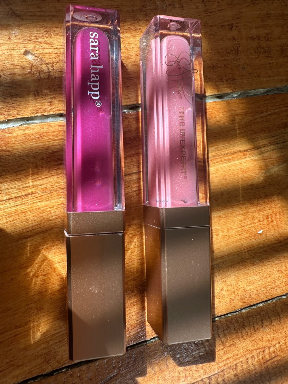 sara happ Pink & Light Pink Lip Gloss Duo — Sheer Shimmer